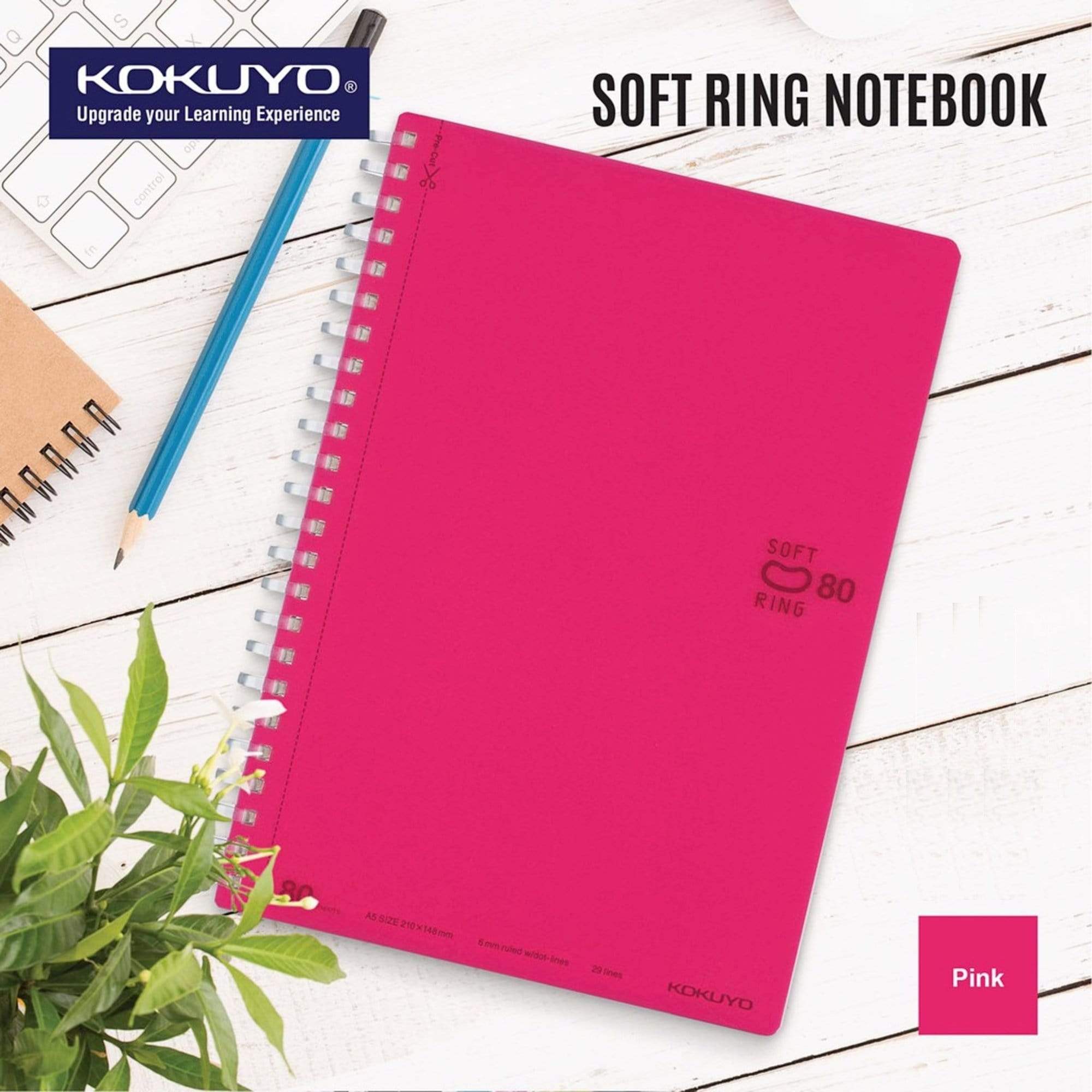Kokuyo soft ring notebook dot-filled borders A5 2 books B ruled Blacks  -SV331BT-DX2 : Amazon.in: Office Products